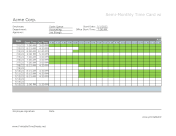 15-Minute Timesheet Semi-Monthly With Visual