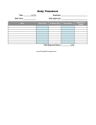 Daily Timesheet With Approvals