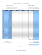 Monthly Time Sheet With Break Night Shift