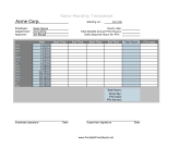 Semi-Monthly Timesheet With Daily PTO Calculation
