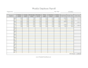 Weekly Payroll With Overtime