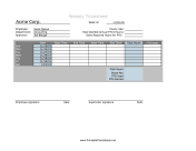 Weekly Timesheet With Daily PTO Calculation