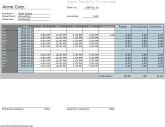 Semi-monthly Timesheet with comp time calculation