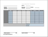 Semi-monthly Timesheet (horizontal orientation) with overtime calculation