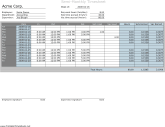 Semi-monthly Timesheet with Vacation and Sick Day calculation
