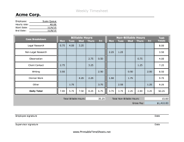 Attorney Timesheet