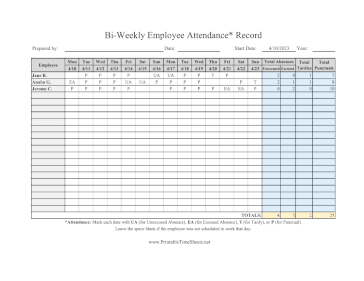 Bi-Weekly Attendance