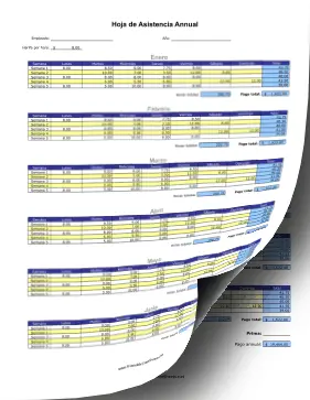 Hoja De Asistencia Anual