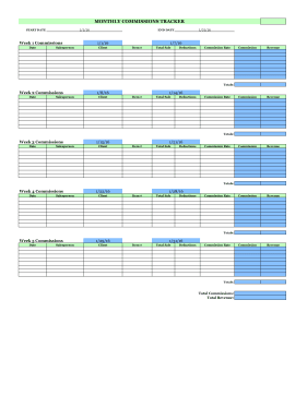 Monthly Employer Commissions Timesheet
