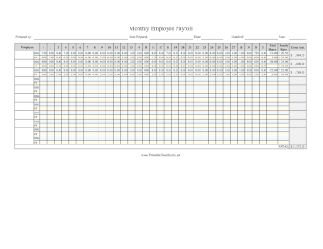 Monthly Payroll With Overtime