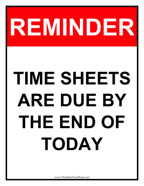 Timesheets Sign Today