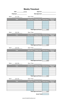 Weekly Task Approval