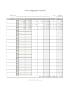 Daily Payroll With Budget
