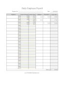 Daily Payroll With Overtime