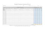 Monthly Attendance